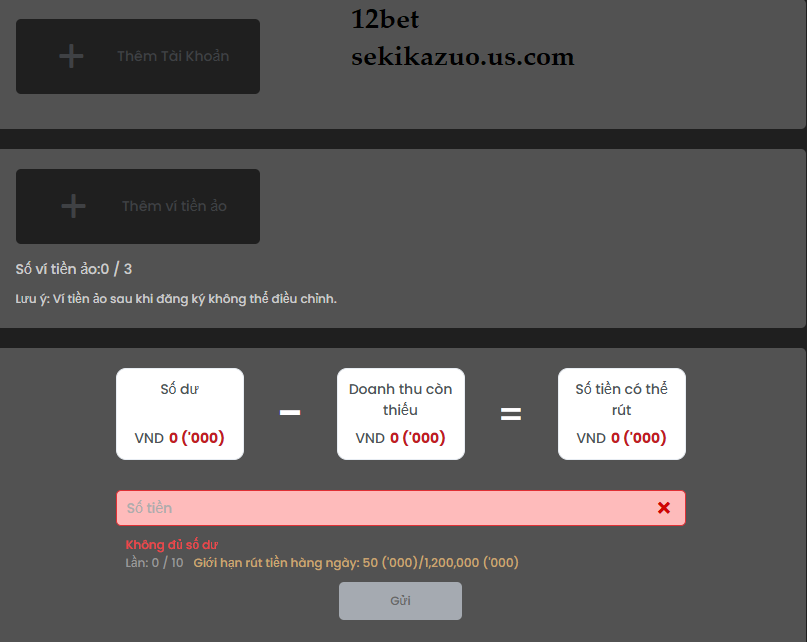 Nhập thông tin rút tiền 12bet Nhập thông tin rút tiền 12bet